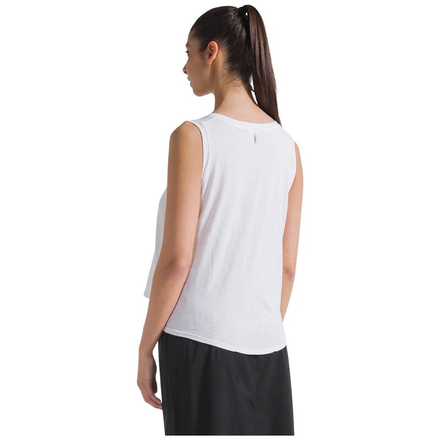 Top fluido in jersey fiammato bianco da donna Deha | D4251010001